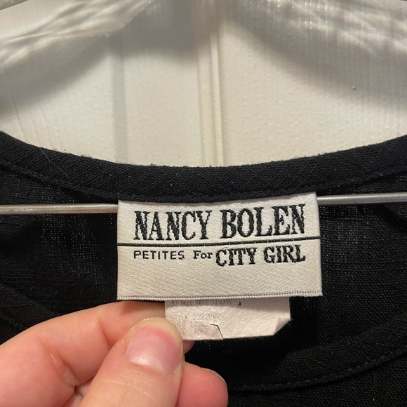 VINTAGE Two Piece Nancy Bolen City Girl Black Animal Jacket and Tank Size L - Picture 11 of 12